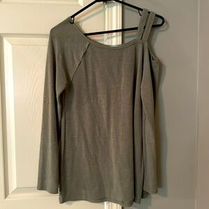 Olive green long sleeve top